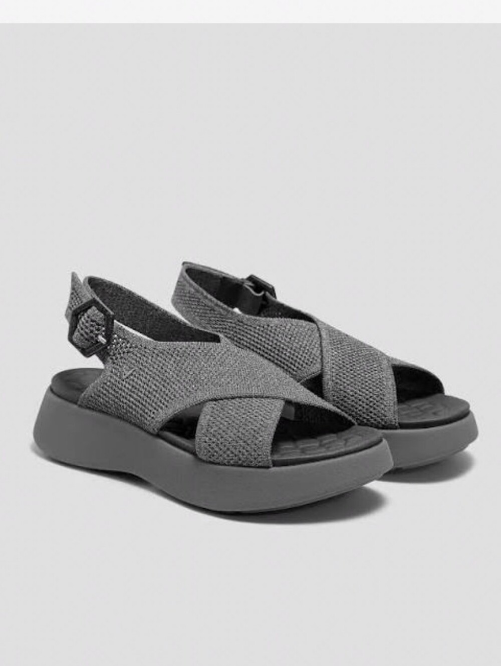 Vivaia Kara Sandals In Grey With Silver Metalic Undertone
